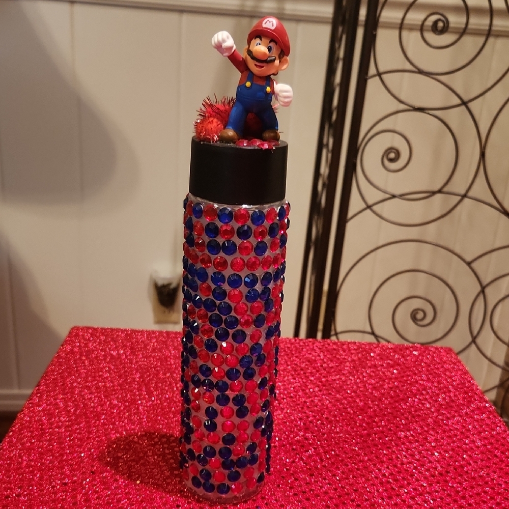 Decorative Bejeweled Drinkware with Figurine Top